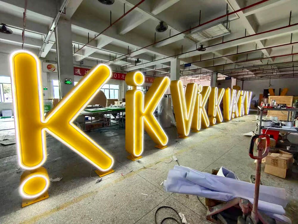 Custom Freestanding LED Neon-Style Channel Letters
