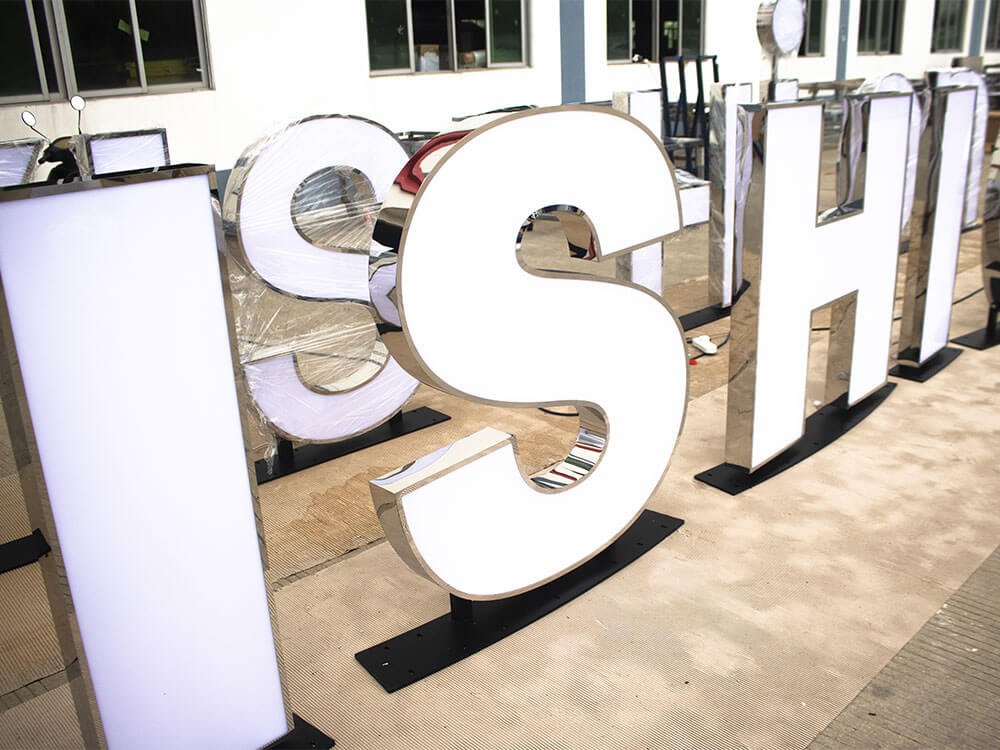 Polished Stainless Steel 3D Letters for Outdoor Branding