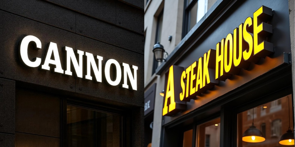 Custom Frontlit LED Channel Letters for Restaurant Storefront