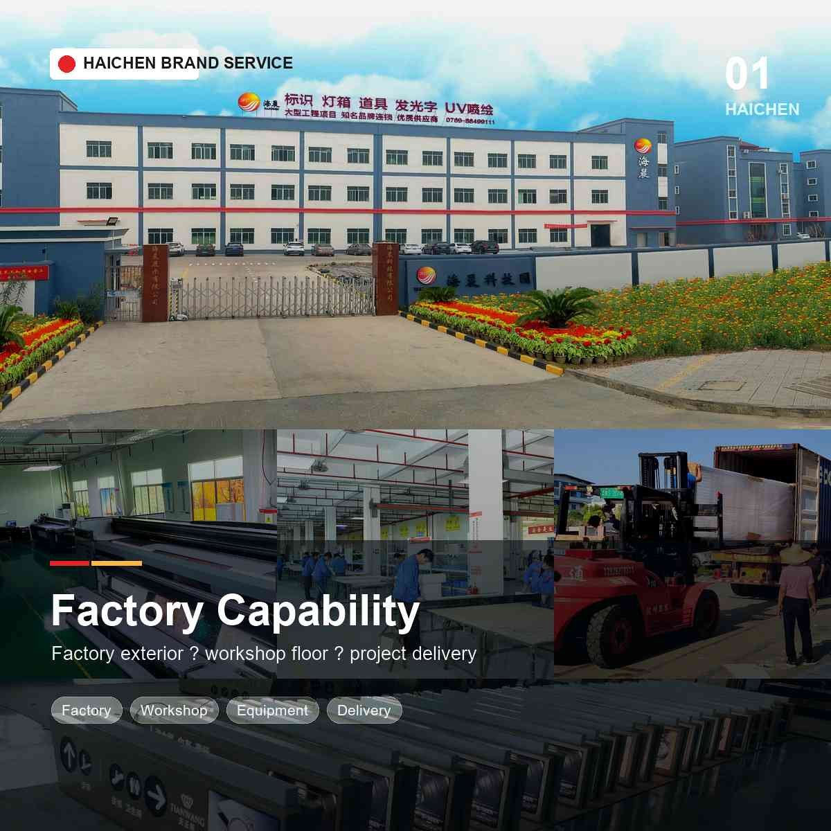 Factory Capability Exterior Workshop Equipment Logistics Brand Service Manufacturing Strength Overview