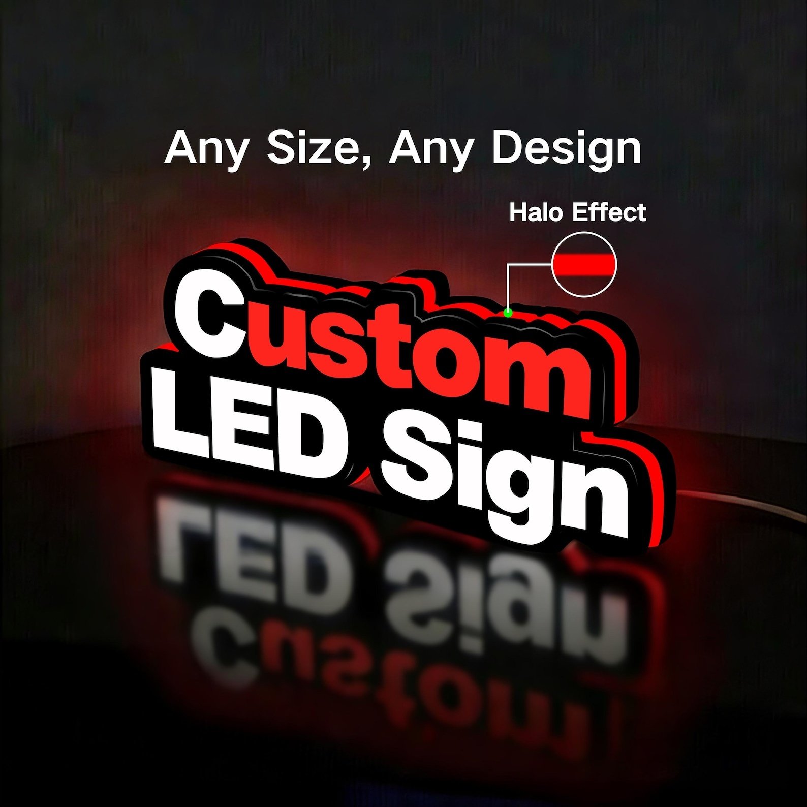Halo Outline Effect Custom LED Logo Sign
