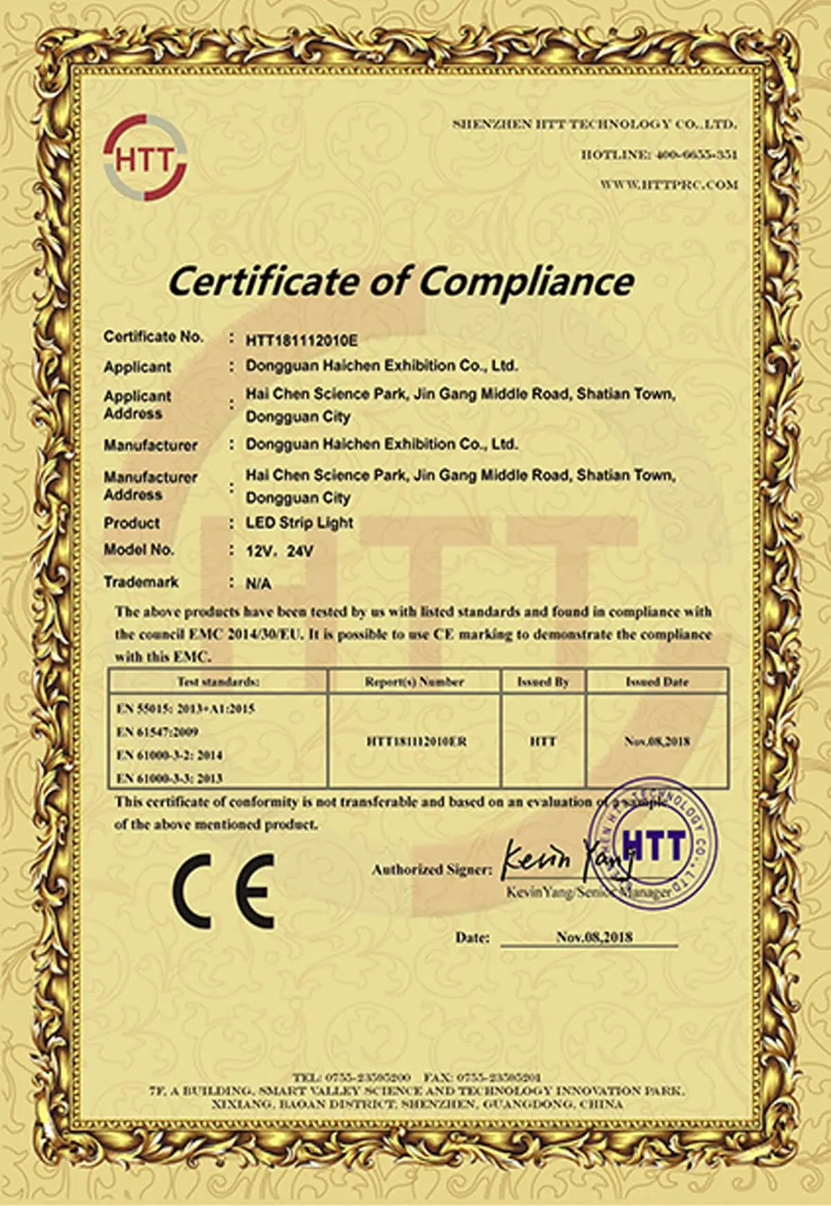 Certificate of Compliance
