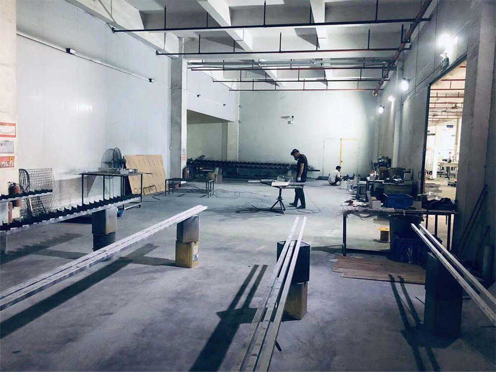 Metal frame processing and fabrication workshop