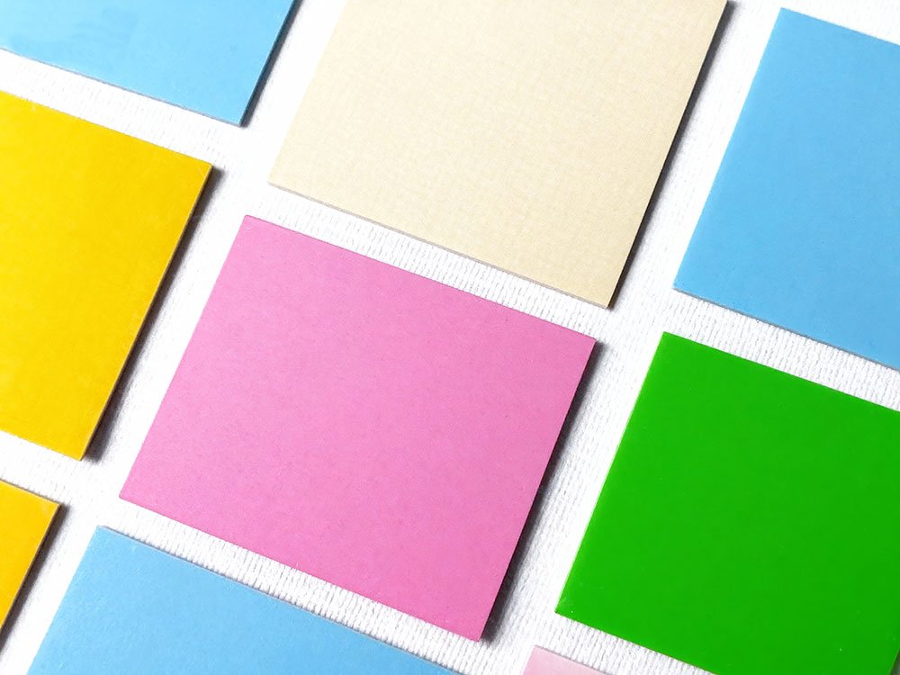 Multi Color Solid Acrylic Color Sample Sheets