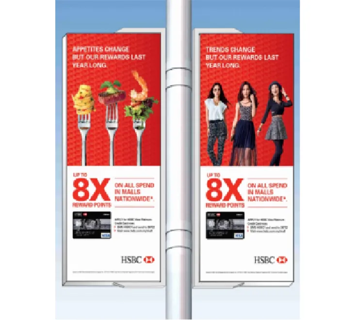 Pole Mount Double Side LED Light Box