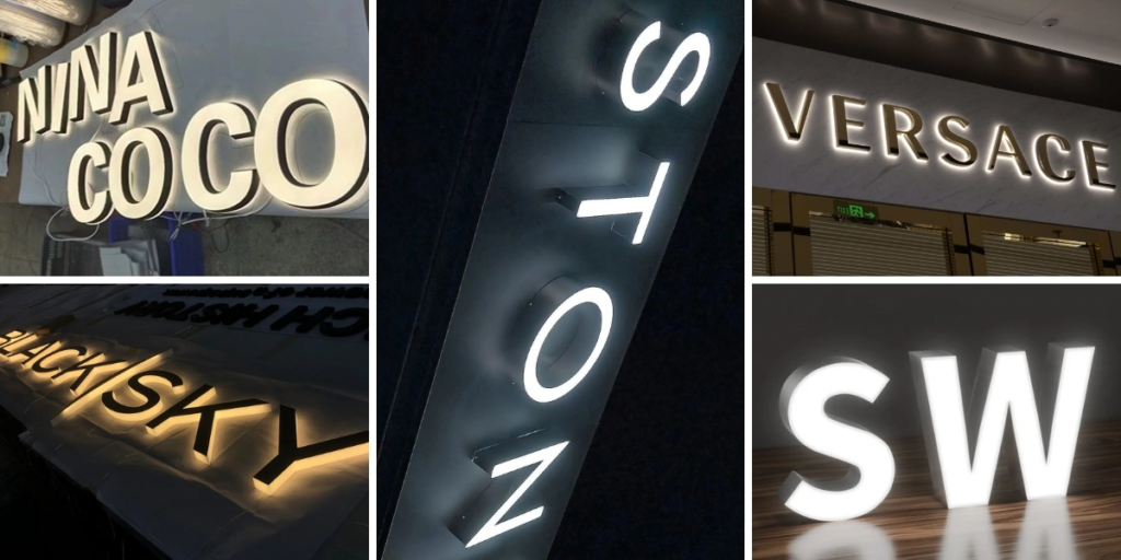 Various Styles Custom LED 3D Store Sign Letters Collection