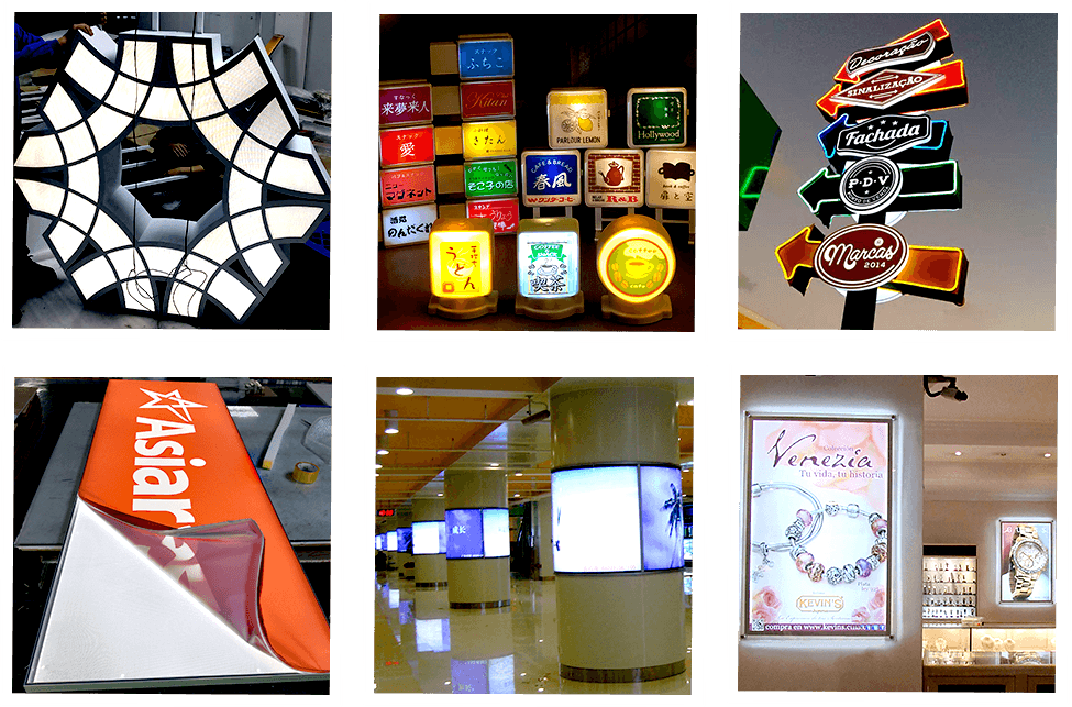 custom led light box sign Manufacture banner