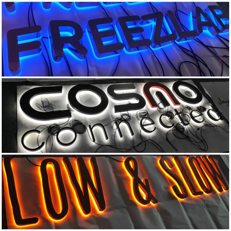Custom illuminated letter sign examples