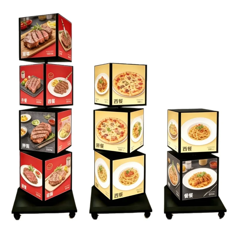 Restaurant menu light box display