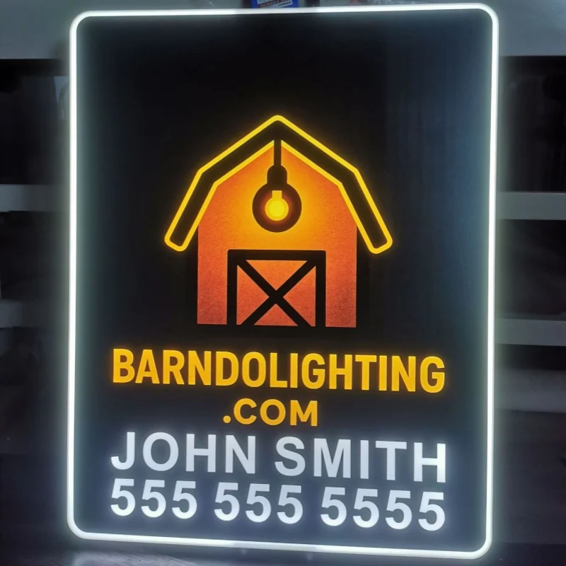 Backlit logo sign display