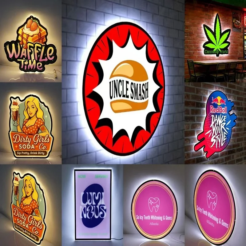 Decorative illuminated wall sign collection