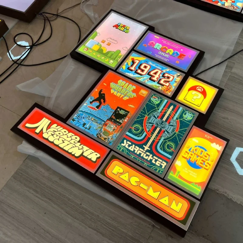 Illuminated floor advertising light boxes