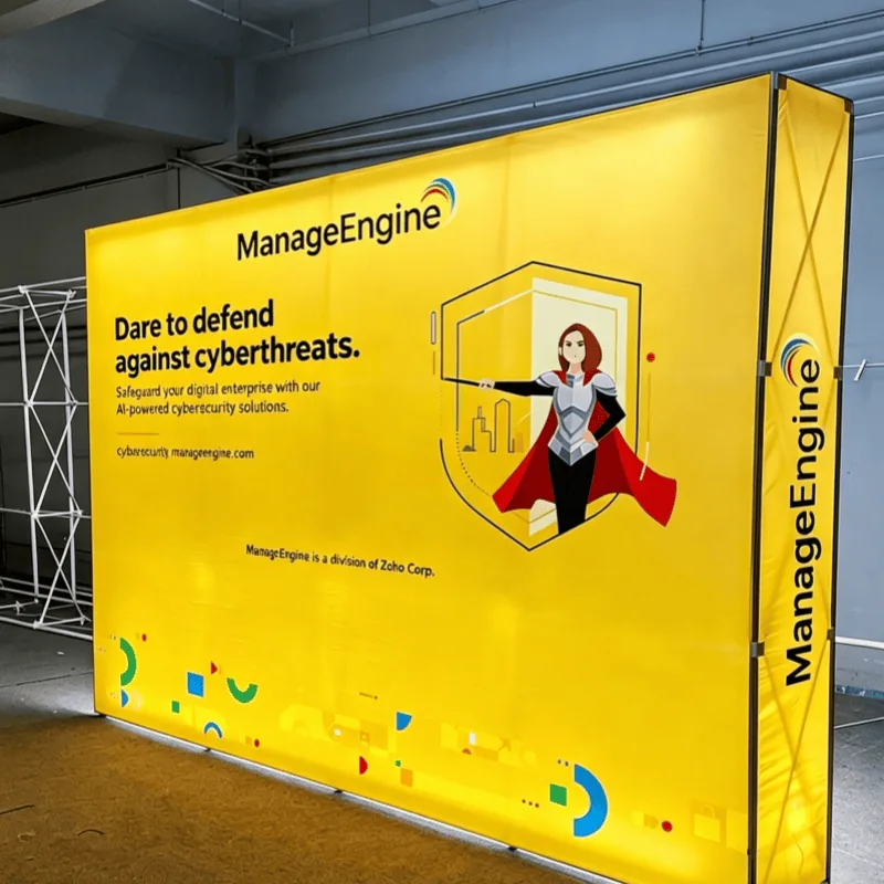 Large custom LED light box display for an exhibition