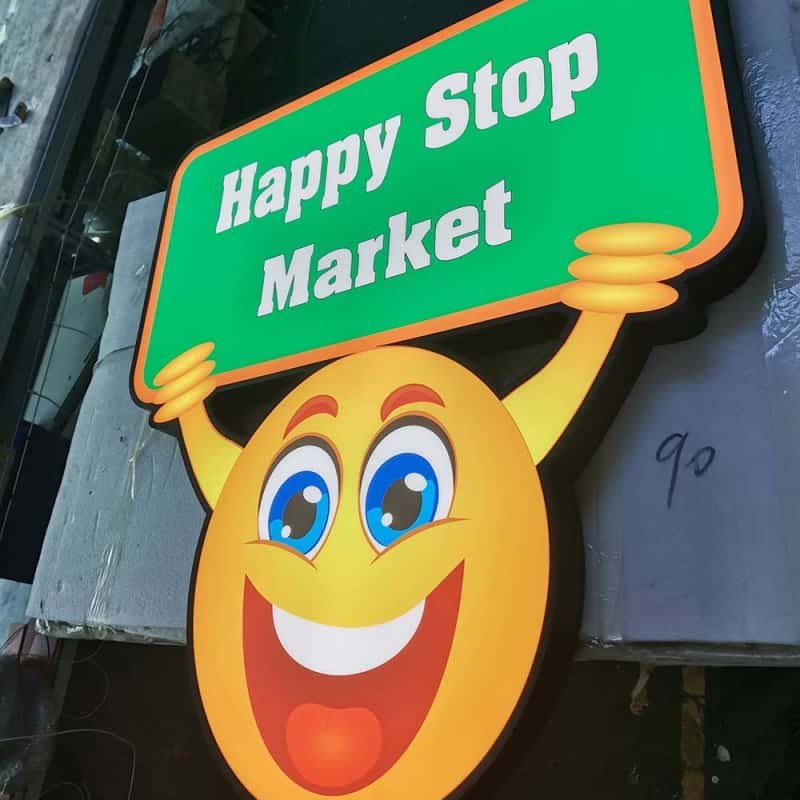 Outdoor acrylic storefront sign