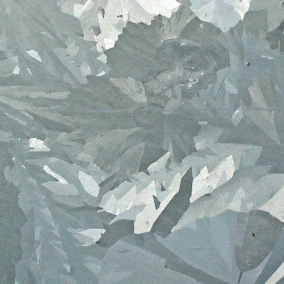 Hot-dip galvanized steel surface - crystalline spangle pattern Close-up of a hot-dip galvanized steel surface showing crystalline spangle patterns