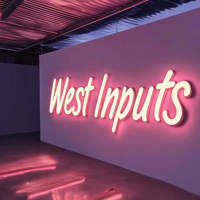 LED chips and power supplies for signs shown in pink script letters
