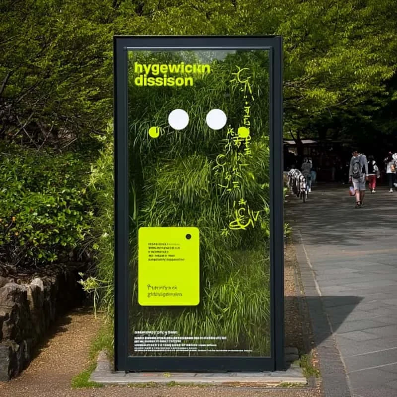 Modern illuminated outdoor pylon sign