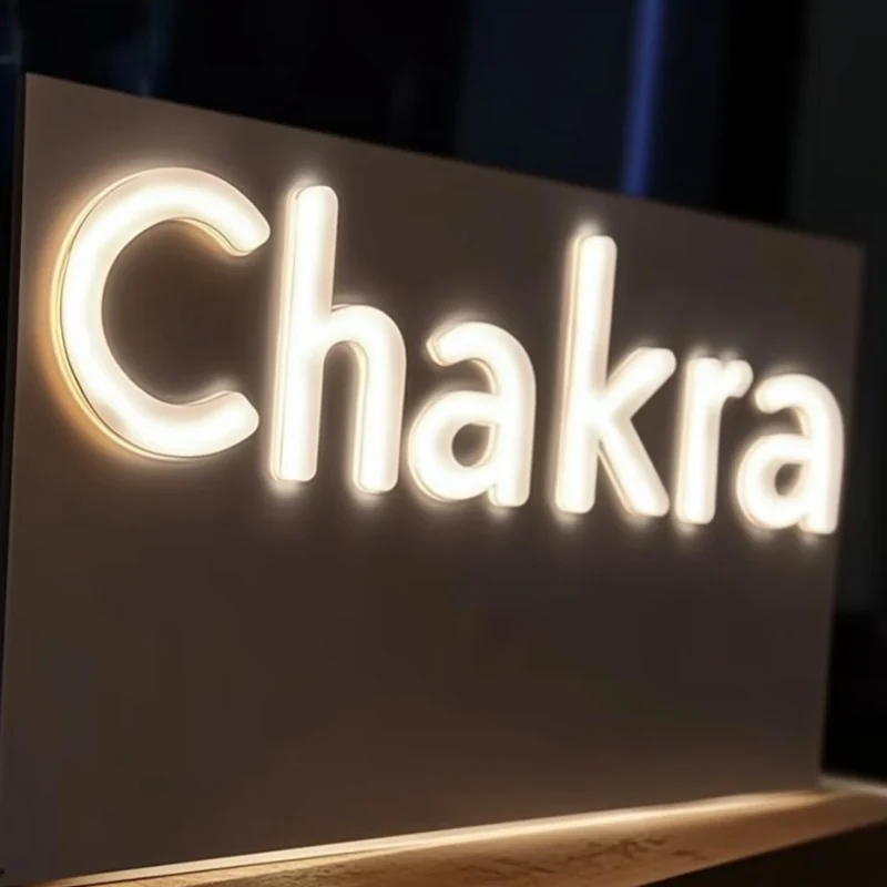White halo-lit channel letters showing sealed outdoor sign construction