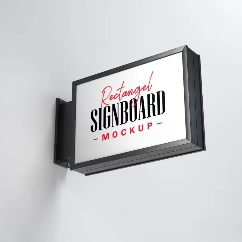 Projecting acrylic light box with a metal frame