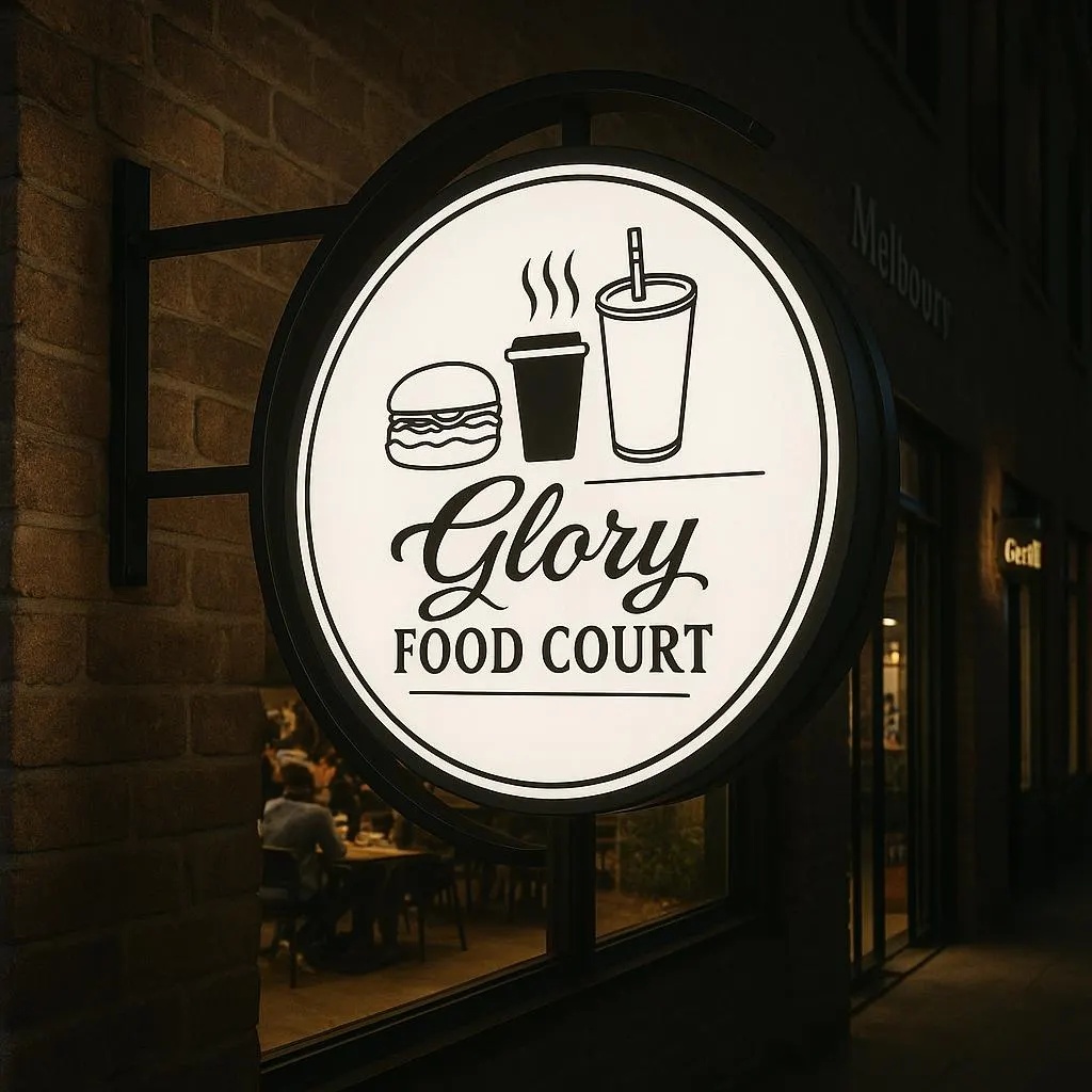 Illuminated round outdoor light box with acrylic face