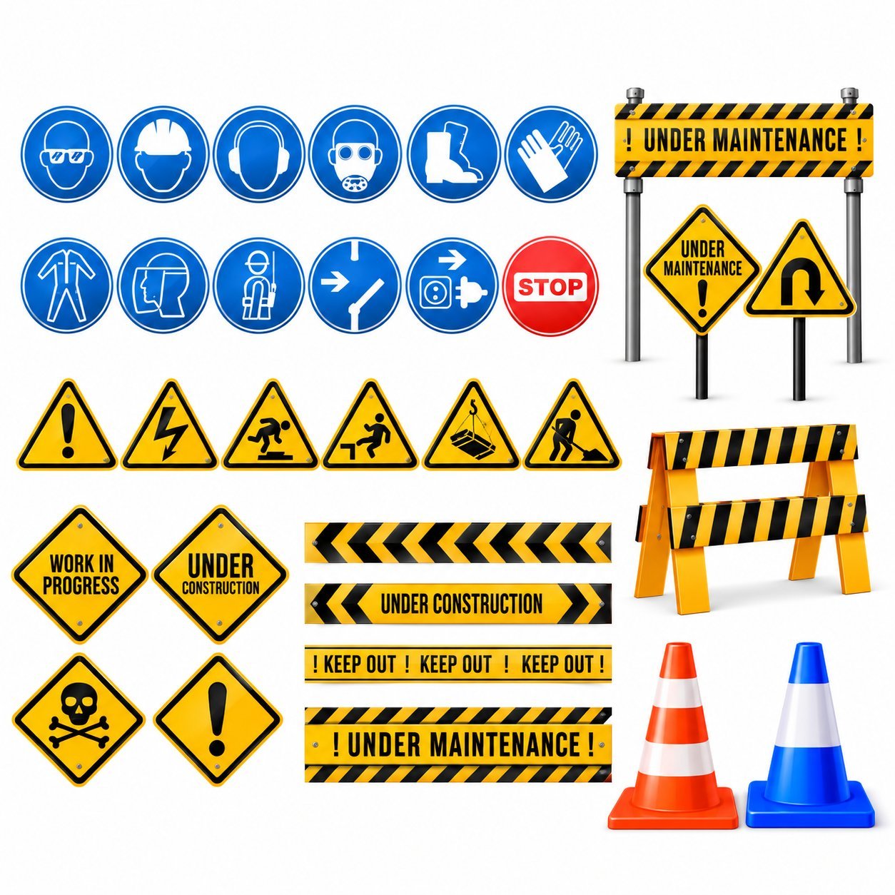 Construction safety signs from online sign maker