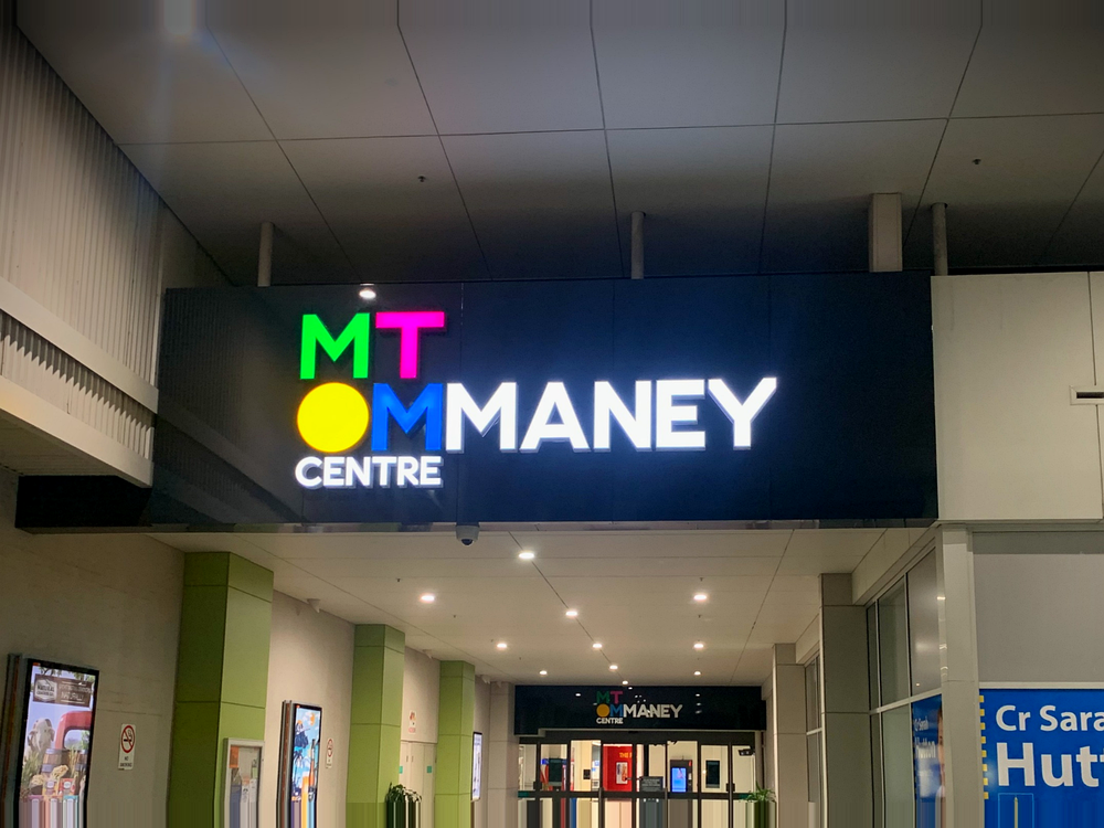 Multi-color illuminated 3D business sign letters